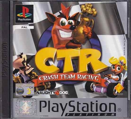 CTR Crash Team Racing - Platinum - PS1 (B Grade) (Genbrug)